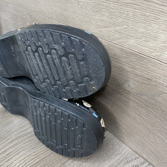 Easy Street Day Of The Dead Women Shoes Size 8W Laurie Clogs Nursing EUC - Picture 8 of 11